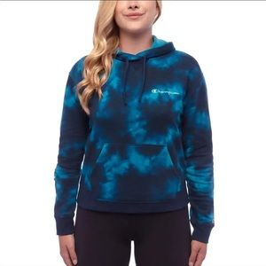Champion Ladies Tie-dye Blue Hoodie (L)